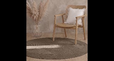 Ted Baker Kensington rond wollen vloerkleed Victoria Bruin - Rond 200 Ø - (L)