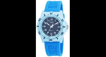 Q&Q herenhorloge Silikon zilverkleurig, 10 ATM