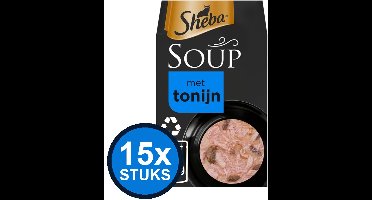 15x Sheba - Soup Tonijn Multipack - Kattensoep - 4x40g
