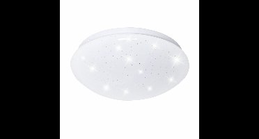LED plafondlamp Plafondlamp Woonkamerlamp rond wit met ster effect, metaal kunststof, 1x LED 8W 560 lm warm wit, DxH 21,5x7,8 cm