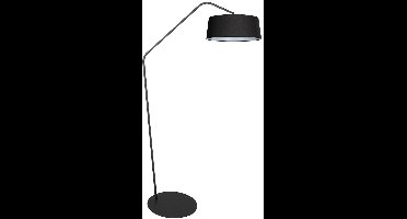 Vloerlamp - zwart - ZigZag - kunststof linnen metaal - booglamp - E27 - 4255ZW - Anne Lighting