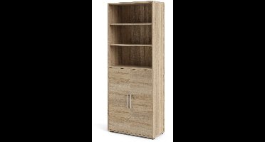 Giga Living Boekenkast Prima - Naturel - 90x220x45cm
