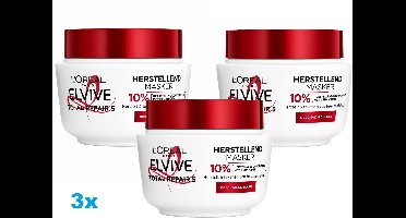L’Oréal Paris Elseve Elvive Total Repair 5 Haarmasker – 3 x 300 ml – Voor Beschadigd Haar – Herstellend Masker