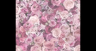 PRACHTIGE ROZEN BEHANG | Bloemen - roze violet - A.S. Création Urban Flowers