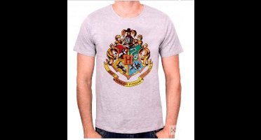 Harry Potter - Hogwarts Houses Grey Melange T-Shirt - M