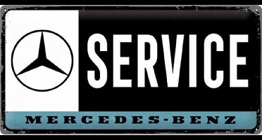 Mercedes-Benz Service Metalen Bord - 25 x 50 cm