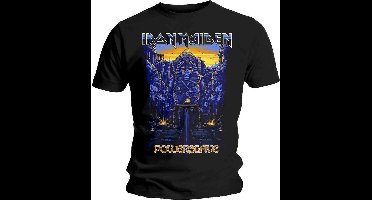 Iron Maiden - Dark Ink Powerslaves Heren T-shirt - M - Zwart