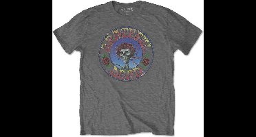 Grateful Dead - Bertha Circle Vintage Wash Heren Tshirt - S - Grijs