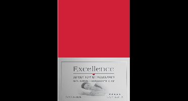 Excellence Jersey Topper Hoeslaken - Eenpersoons - 90/100x210/220 cm - Red
