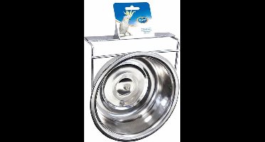 Duvoplus - Voerbak - Vogel - Vogel Eetkom Inox + 1 Vijs L - 950ml - Ø14cm - 1st