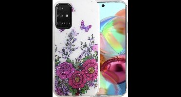 Silicone/TPU back cover Geschikt voor Samsung Galaxy A51 4G print (4) + gratis screen protector