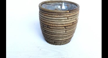 Pot rond ballon streep D15H14 cm Van der Leeden
