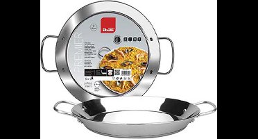 Ibili Premier Roestvrij Staal Paellapan 28 Cm Zilver