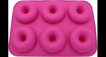 Siliconen Donut Bakvorm / Mal - Zelf donuts maken! - Roze
