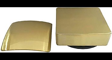 Wiesbaden Set Knop/Plug Badoverloopcomb. +Vulfunctie Vierkant Geborsteld Messing