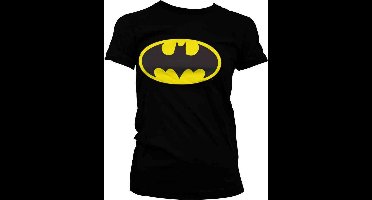 DC Comics Batman Dames Tshirt -S- Signal Logo Zwart