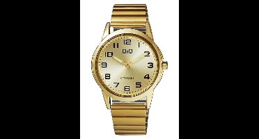 Q&Q heren horloge goudkleurig met cijfer index Q860J003