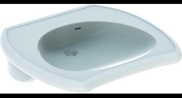 Geberit Vitalis - Medische wastafel zonder gat met overloop, 65x60 cm, wit 121765000