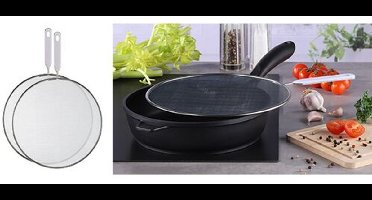 Haushalt 24001 - Spatdeksels - set van 2 - RVS - Ø 25 EN 29 CM