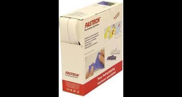 FASTECH® B20-SKL000010 Klittenband Om vast te plakken Hotmelt Haak- en lusdeel (l x b) 10000 mm x 20 mm Wit 10 m
