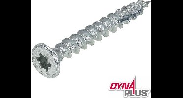 Dynaplus - Unischroeven - Torx 30 platkop - 6 x 45mm - Verzinkt - Voldraad (100 stuks)