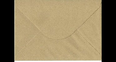 Benza wenskaart enveloppen langwerpig 16,2 x 11,4 cm = C6 - Bruine kraft - 80 stuks