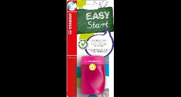 STABILO EASYsharpener - Ergonomische 3 in 1 Puntenslijper - Linkshandig - Roze - Geschikt Voor Alle Potloden