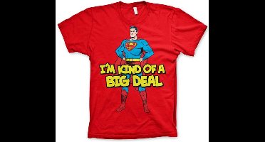 DC Comics Superman Heren Tshirt -XL- I'm Kind Of A Big Deal Rood