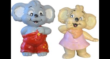 Koala speelfiguurtjes/Taarttoppers 2 stuks (+/-5cm), merk : Schleich.