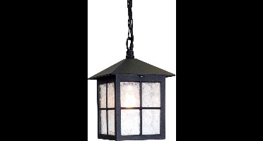 Landelijke Hanglamp - Steady Lighting - Metaal - Landelijk - E27 - L: 18.5cm - Voor Buiten - Woonkamer - Eetkamer - Zwart