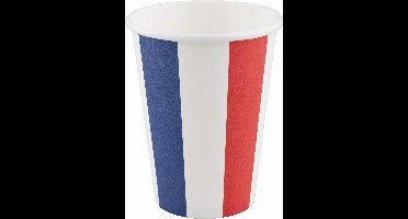 ESPA - 8 driekleurige kopjes blauw wit rood