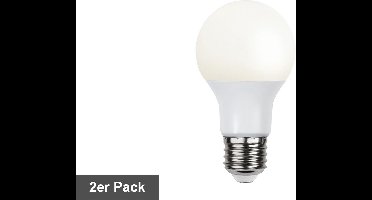 Star Trading LED lamp 'Opaque Basic', 2-pak, E27, 6.5W, 470lm, melkachtig, warm wit