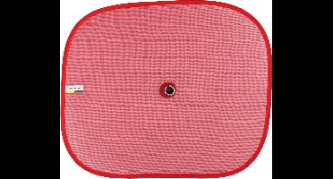 Dunlop Autozonnescherm 2 Stuks Zonnescherm Auto Baby Autozonnescherm Inclusief 2 Zuignappen Voor Eenvoudige Installatie 44 X 36 Cm Rood