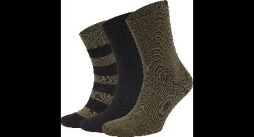 Bjorn Borg Core 3-Pack Sokken Groen Zwart - Maat 36-40 - Heren - Halfhoge sokken