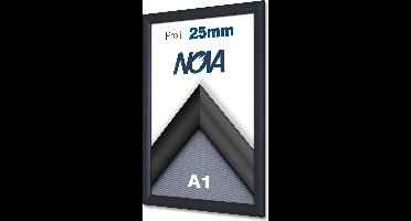 2 PACK Nova Kliklijsten A1 59.4 x 84.1 cm aluminium zwart – wissellijst - posterlijst