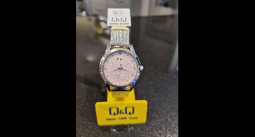 Mooi dames horloge zilverkleurig/roos QZ51J222Y