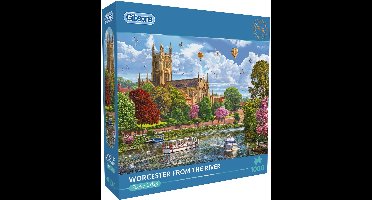 Gibsons - Worcester vanaf de Rivier ("Worcester from the River") - Steve Crisp - 1000 stukjes - 68×49cm - Legpuzzel voor Volwassenen