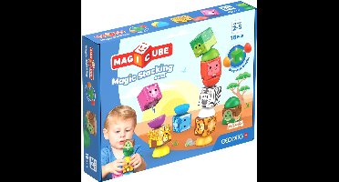 Geomag MagiCube Stacking Safari - Magnetische Stapelblokken voor Peuters - 16-delig - Vanaf 2 jaar