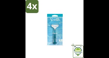 Gillette - Venus Smooth – Rondingvolgende Mesjes – Handvat + 2 Navulmesjes - Voordeelverpakking - 4 stuks - Scheermesje vrouw - Huidbescherming