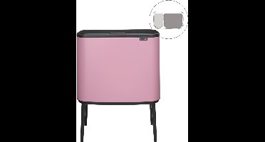 Brabantia Bo Touch Bin Prullenbak - 11 + 23 liter - Afvalscheiding - Lilac Pink