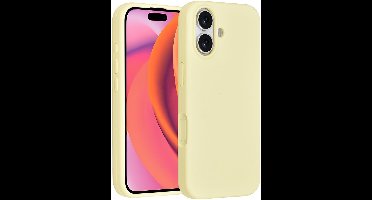 TUNIQ telefoonhoesje voor Apple iPhone 16 - Siliconen backcover - Geel
