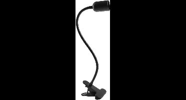 GELLDG E27 Lampenfassung met Clip - 60° Verstelbare Schwanenhalslamp - Tafellampvoet - 11x7.5x38cm - Met Aan/UIT Schakelaar en Stroomstekker - Geschikt voor Planten, Dieren en Werktafelverlichting - Kunststof