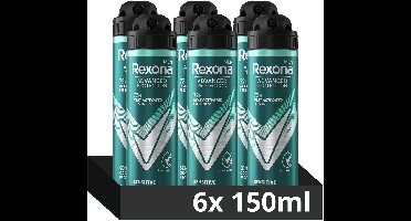 Rexona - Anti-transpirant Deodorant Spray - Men Advanced Protection - Sensitive - 6 x 150 ml - Voordeelverpakking