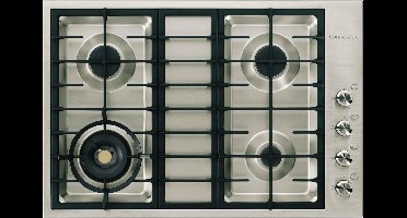 KitchenAid KHPF 7510/I kookplaat Roestvrijstaal Ingebouwd Gaskookplaat 4 zone(s)
