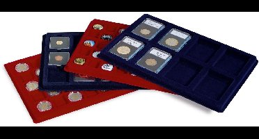 Tableau, Model L - vak afm: 47 x 47 mm. (24 st.) Blauw - afm: 334 x 220 x 10 mm.