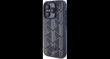 Lacoste Back cover - iPhone 15 Pro - Donkerblauw - Stevige TPU-randen & nauwkeurige uitsparingen