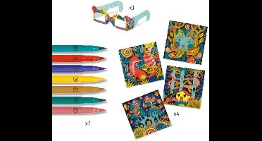 Djeco - Kleuren met 3D-effect Fantasy Forest - 7+
