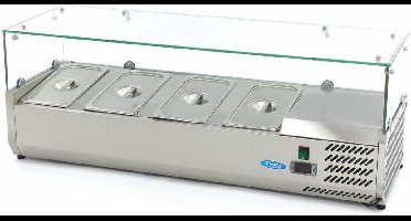Opzetkoelvitrine - 120 cm - 4 x 1/3 GN Bakken