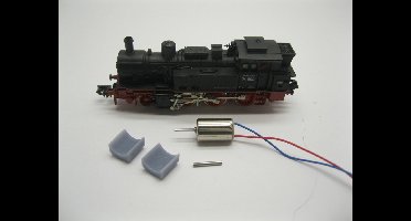 micromotor NA022 motor ombouwset voor Arnold BR 74, K.P.E.V. T12, ÖBB Reihe 674, SNCF 130 TC, SNCB Reeks 96