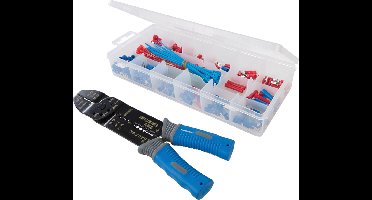 Silverline Krimptang set - Gehard staal - 271-delig - Ø 0,75 t/m 6 mm² - 220 mm